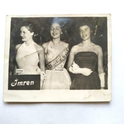 İmren Çikolataları 1951 dünya güzelleri - Kartpostal