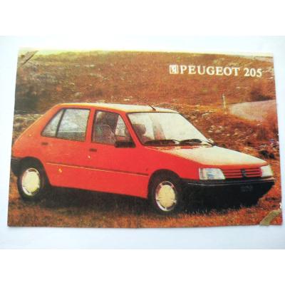 Peugeot 205 - 1992 Sovyet dönemi cep takvimi 