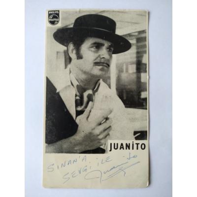 Juanito ıslak imzalı kartpostal