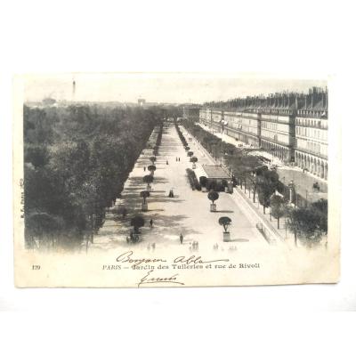 Paris Jardin des Tuileries et de Rivoli / Constantinople - Postadan geçmiş kartpostal