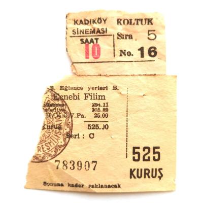 Kadıköy sineması / Bilet ve numara - Sinema bileti / Efemera