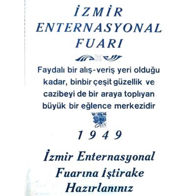 İzmir Enternasyonal Fuarı 1949 / Dergi, gazete reklamı - Efemera