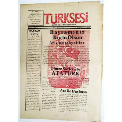 Kütahya, Türksesi gazetesi 19 Ağustos 1961 / Gazete