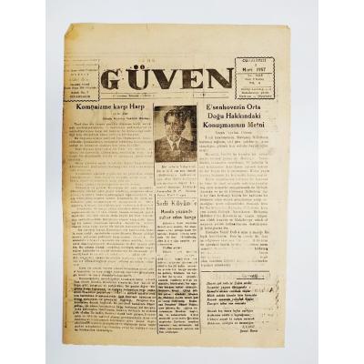 DİYARBAKIR Güven gazetesi / 2 Mart 1957 - Eski Gazete
