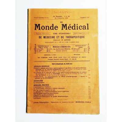 Le Monde Medical / De Medecine et de therapeutique 15 Novembre 1926 - Dergi