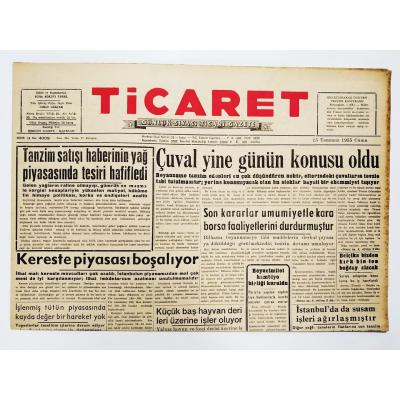 İzmir Ticaret gazetesi, 15 Temmuz 1955 - Eski Gazete
