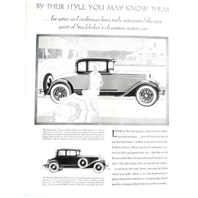 By their style you may know them - Studebaker's / Dergi, gazete reklamı - Efemera