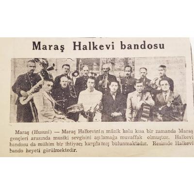 Maraş Halkevi Bandosu 1940 / Dergi, gazete reklamı - Efemera