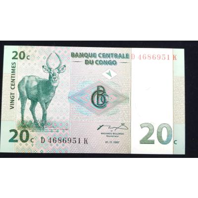 Congo 20 Centimes / Kongo - Nümismatik