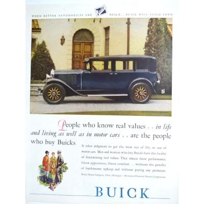 People who know real values.. Buick  / Dergi, gazete reklamı - Efemera
