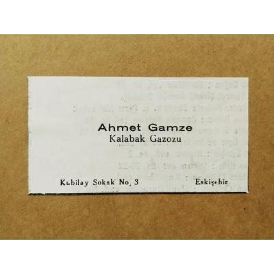 Ahmet GAMZE, Kalabak Gazozu Eskişehir / Dergi reklamı - Efemera