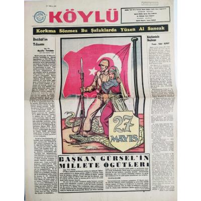 Türk Hava Kurumu, Köylü gazetesi / 30 Mayıs 1961 - Eski gazeteler