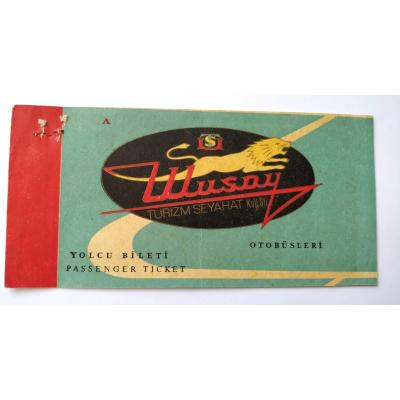 Ulusoy Turizm Seyahat / Samsun Ankara 1970  Otobüs bileti - Efemera