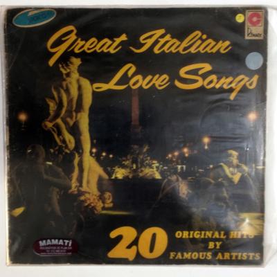 Great Italian Love Songs - 20 Original Hits by Famous Artists - Plak