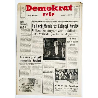 Demokrat Eyüp gazetesi - 21 Mayıs 1954 / Gazete