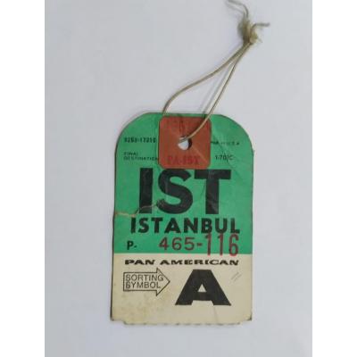 Pan Am İstanbul etiket  / Efemera 