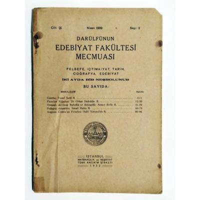 Darülfünun Edebiyat Fakültesi Mecmuası / Rafızilik Bektaşilik Nisan 1923 Sayı:2  - Kitap