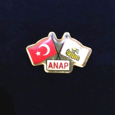 Anavatan Partisi - Türk Bayraklı Rozet