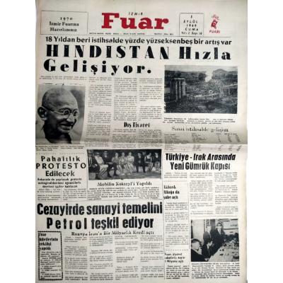İzmir Fuar gazetesi - 5 Eylül 1969 / Gazete