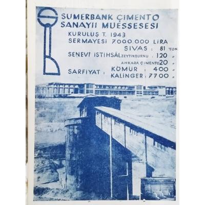 Sümerbank  Çimento Sanayii Müessesesi / Dergi, gazete reklamı - Efemera