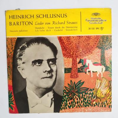 Heinrich Schlusnus Bariton - Lieder von Richard STRAUSS - Plak