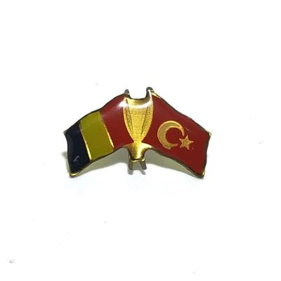 Türkiye ve Romanya Bayraklı Rozet  