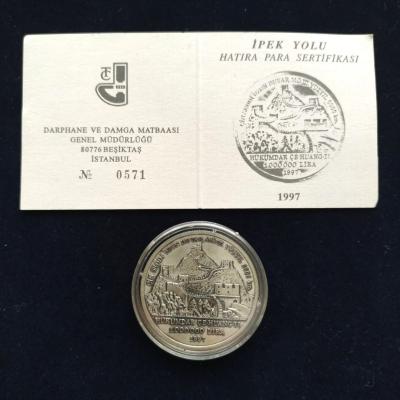 İpek Yolu 1997 - Sertifikalı Gümüş Hatıra Para