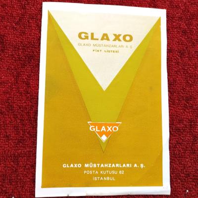 Glaxo Müstahzarları A.Ş. Fiat listesi / Efemera