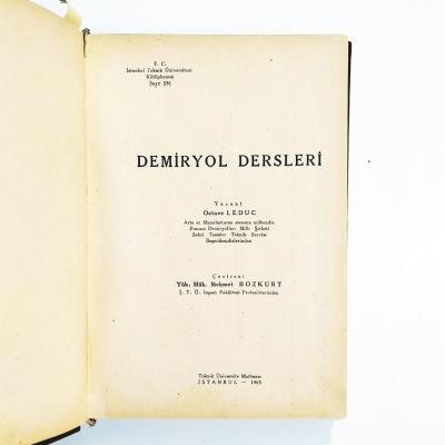 Demiryol dersleri - İTÜ Mehmet BOZKURT / Octave LEDUC - 1963