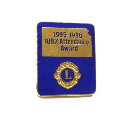 1995-1996 100% Attendance award / Lacivert Rozet