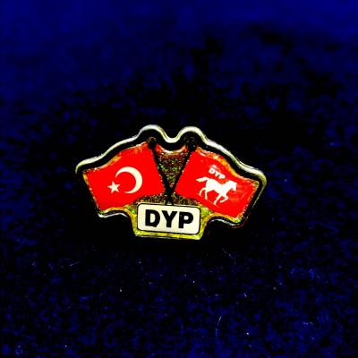 Doğruyol Partisi / Türk Bayraklı Rozet