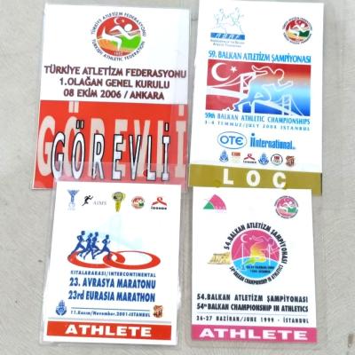 Balkan Atletizm Şampiyonası - 4 adet yaka kartı / Efemera