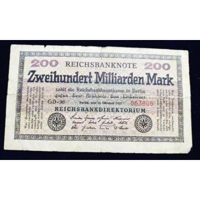 200 Milliarden Mark 1921 - Nümismatik