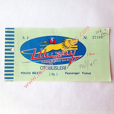 Ulusoy Turizm - Otobüs bileti - Samsun Eski Otobüs biletleri D 2 - Efemera