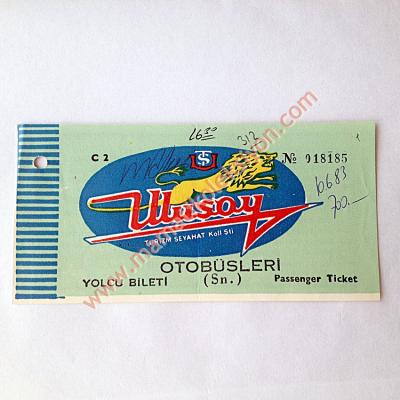 Ulusoy Turizm Seyahat - Otobüs bileti C 2 Eski Otobüs biletleri - Efemera