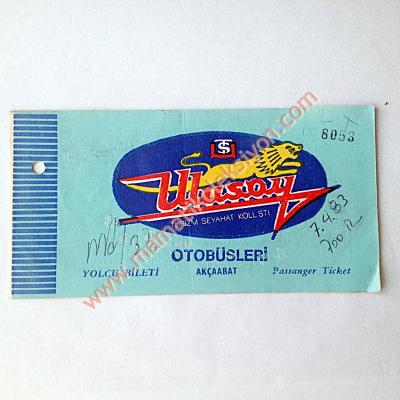 Ulusoy Turizm Seyahat - Otobüs bileti Eski Otobüs biletleri Akçaabat 8053 - Efemera