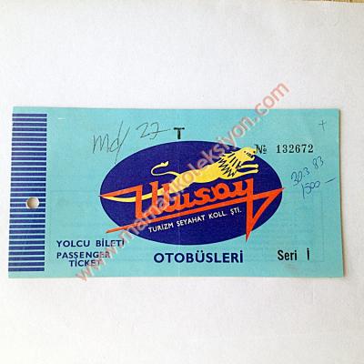Ulusoy Turizm Seyahat - Otobüs bileti - T Seri İ Eski Otobüs biletleri - Efemera