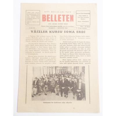 Köy Hocaları için Belleten - Temmuz Ağustos 1964 - Kitap