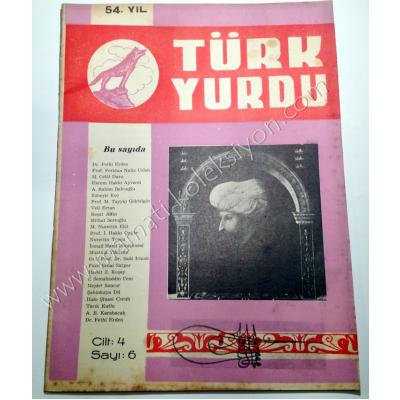 Türk Yurdu dergisi Cilt : 4 - Sayı:6 Fatih Sultan Mehmet kapaklı - Kitap