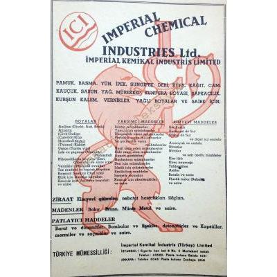 Imperial Chemical Industrıes Ltd. - Dergiden çıkma reklam - Efemera