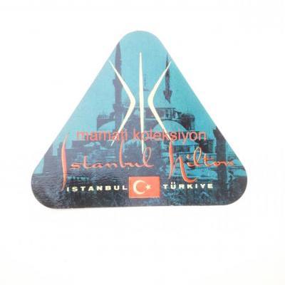 İstanbul Hilton  valiz etiketi - Efemera
