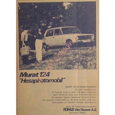 Murat 124 - Hesaplı Otomobil - Dergi reklamı - Efemera