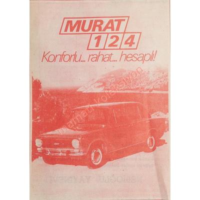 Murat 124 - Konforlu Rahat Hesaplı - Dergi reklamı - Efemera