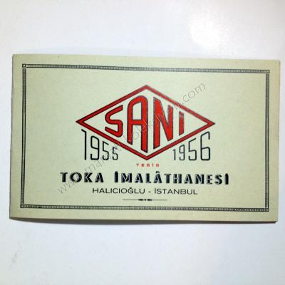 Sani 1955 - 1956 Toka imalathanesi Sipariş kartonu  Sani saat kayış tokaları - Efemera