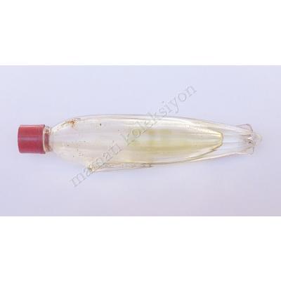 Zeplin formlu 80-90 yıllık nadir minik parfüm şişesi