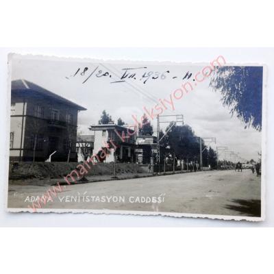 ADANA Yeni İstasyon Caddesi 1936 - Fotokart