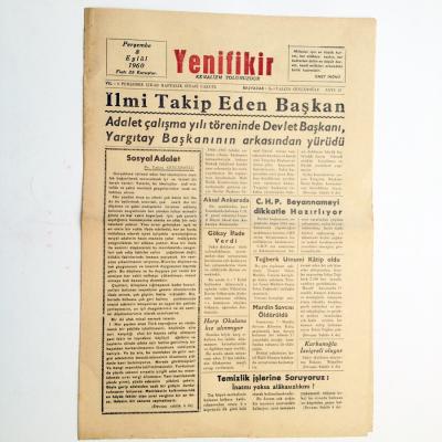 ADANA, Yeni Fikir gazetesi - 8 Eylül 1960 - Efemera