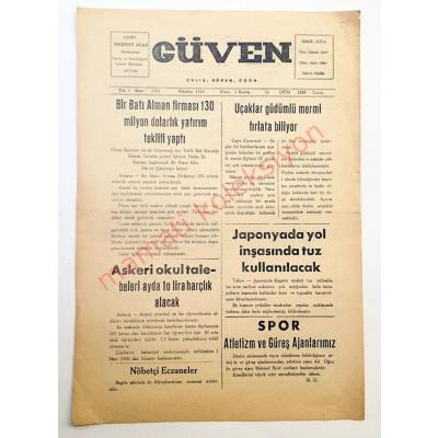 Afyon Güven gazetesi, 16 Ekim 1956 - Efemera