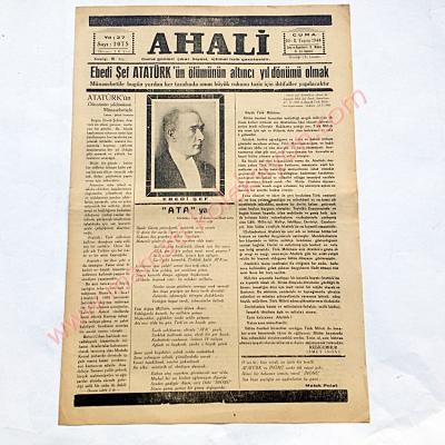 Ahali gazetesi, 10 - 2. teşrin 1944 10 Kasım gazeteleri - Efemera