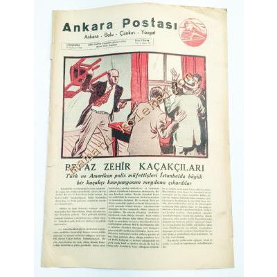 Ankara Postası gazetesi - 16 Haziran 1948  Ankara, Bolu, Çankırı, Yozgat, Zonguldak - Efemera